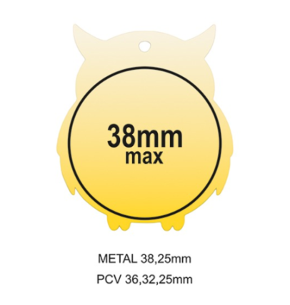 Q11/B - 57x68mm medal brąz sowa
