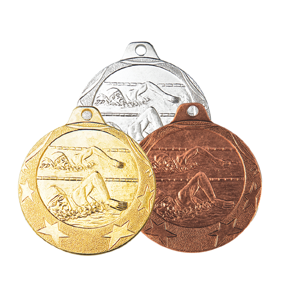 IL178 Medal 40mm złoto pływanie