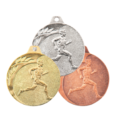 NP04/S medal srebro 40mm - bieg