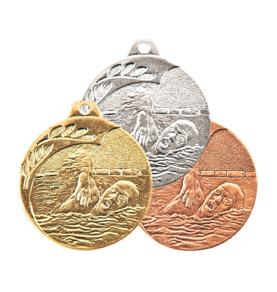 NP10/S medal srebro 40mm - pływanie NEW
