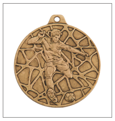 E11 Piłka Nożna medal brąz 50mm