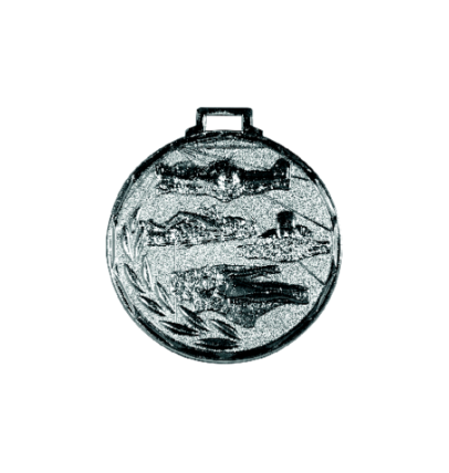 E9 pływanie medal srebro 50mm