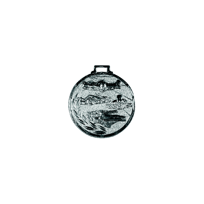 E9 pływanie medal srebro 50mm