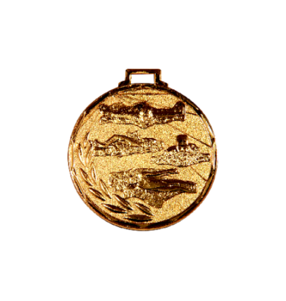 E9 pływanie medal złoto 50mm