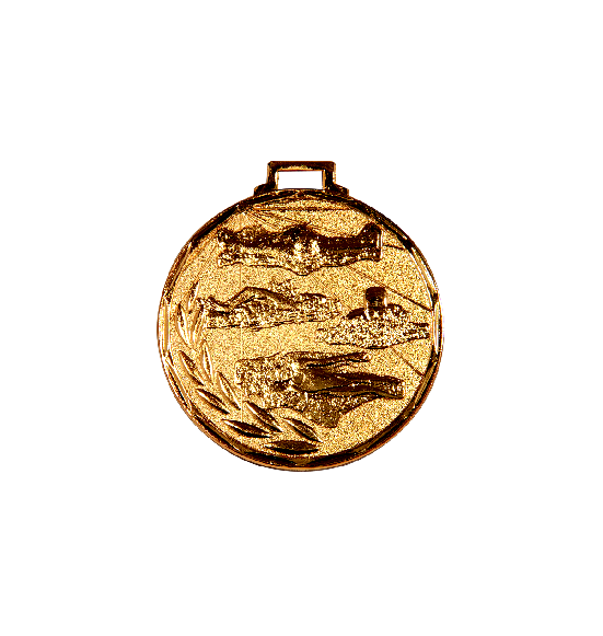 E9 pływanie medal złoto 50mm