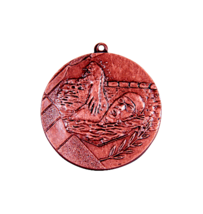 K10/50mm medal plywanie brąz