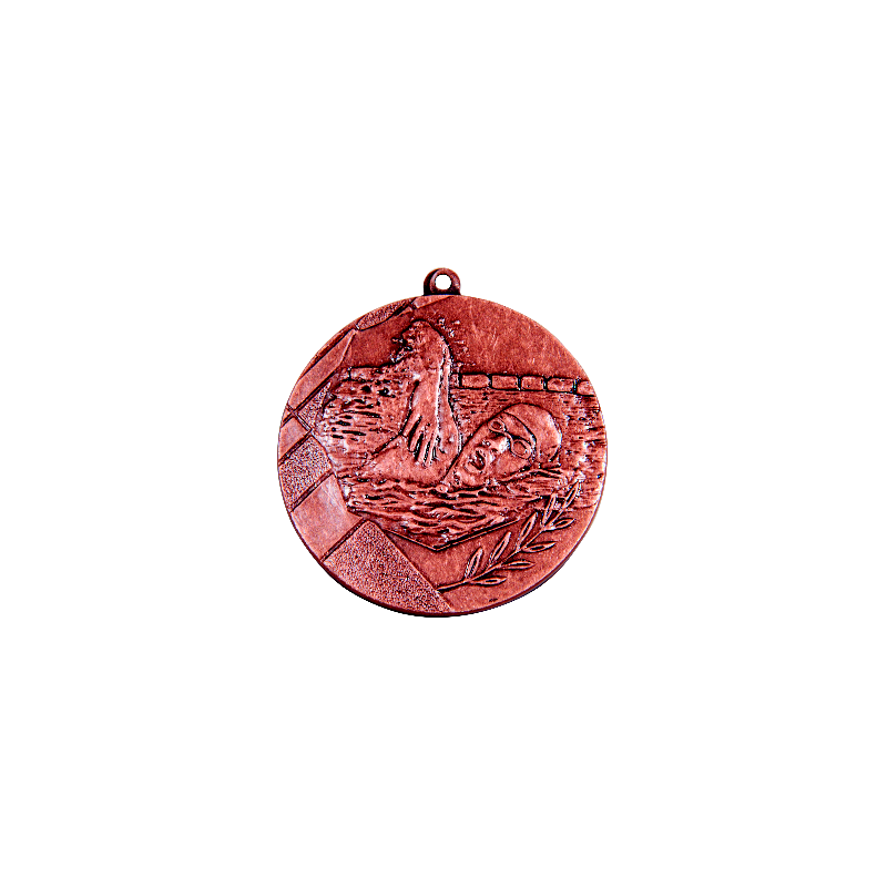 K10/50mm medal plywanie brąz
