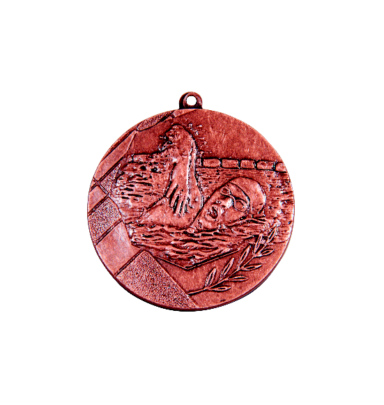 K10/50mm medal plywanie brąz