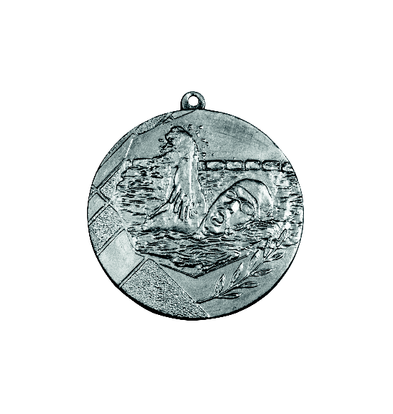 K10/50mm medal plywanie srebro