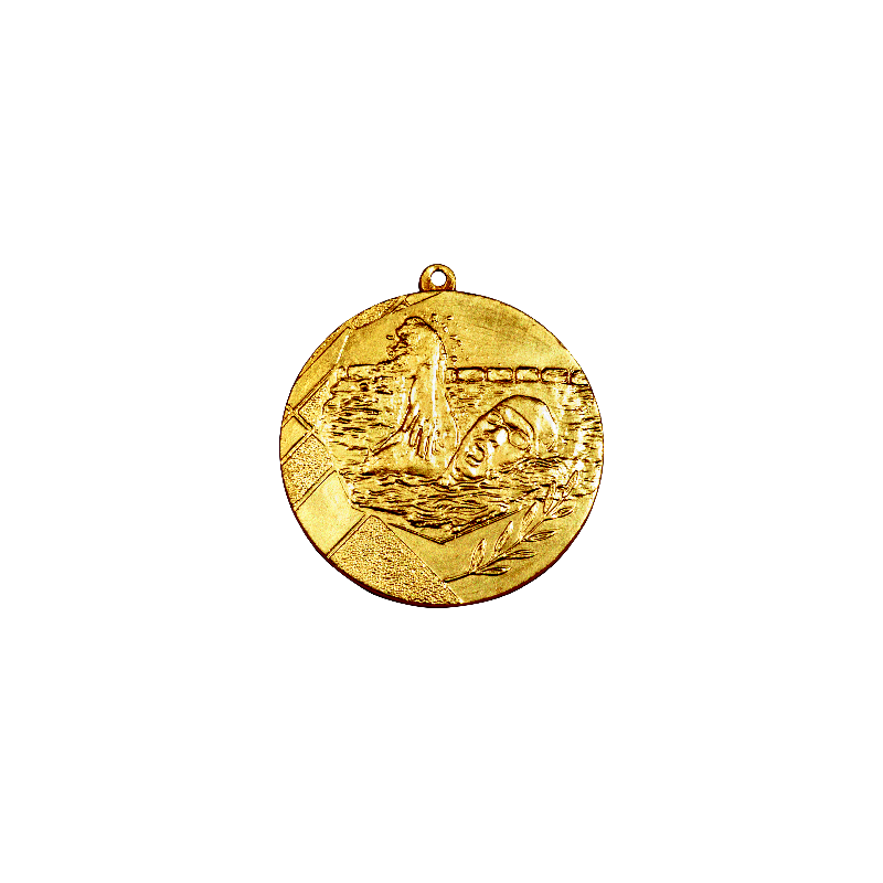 K10/50mm medal plywanie złoto