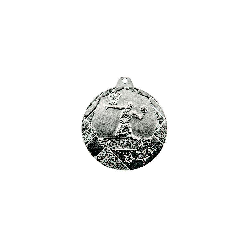 OT2/S medal srebro 50mm - koszykówka NEW