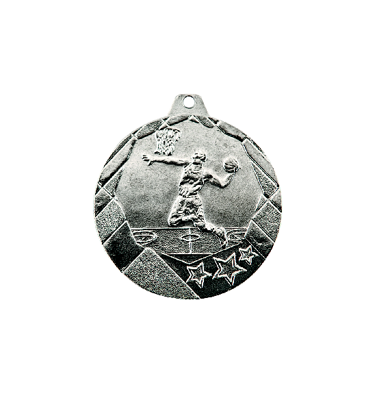 OT2/S medal srebro 50mm - koszykówka NEW