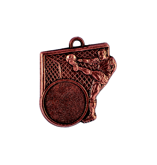 Z249 medal 55x50mm brąz piłka nożna
