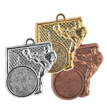 Z249 medal 55x50mm brąz piłka nożna
