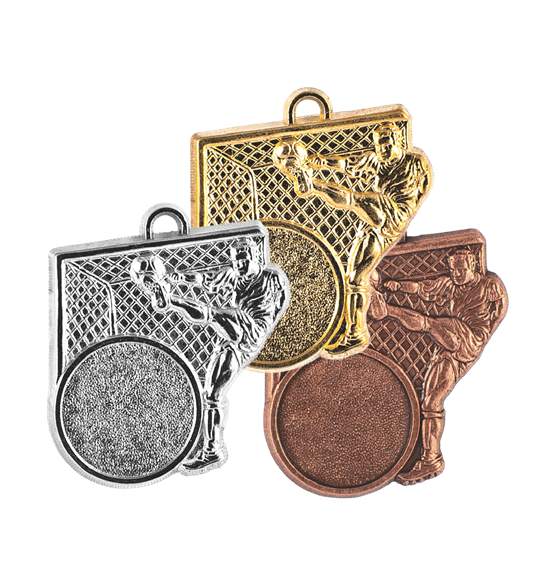 Z249 medal 55x50mm brąz piłka nożna