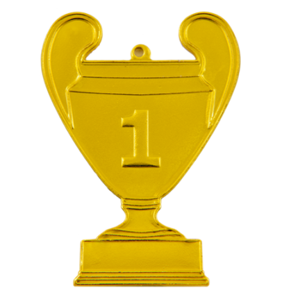 cup1/Z - 86x62mm medal złoto NUMER 1