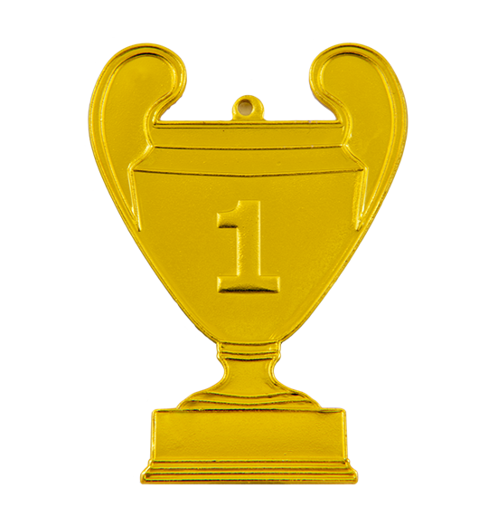 cup1/Z - 86x62mm medal złoto NUMER 1