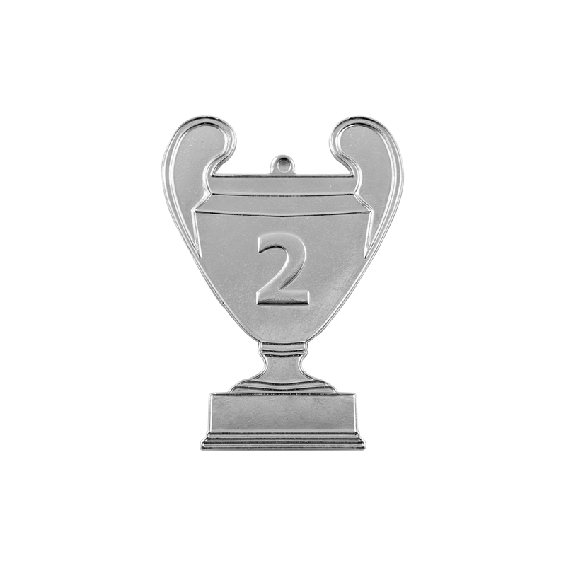 cup2/S - 86x62mm medal srebro NUMER 2