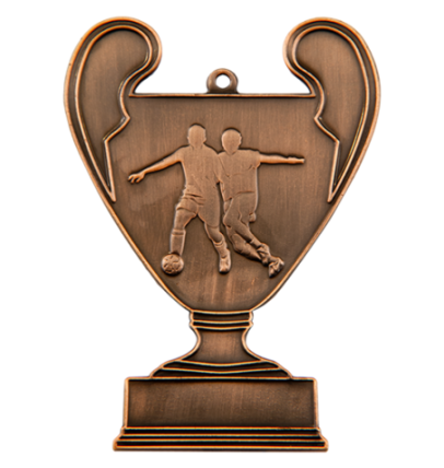 cup5/B - 86x62mm medal brąz piłka nożna