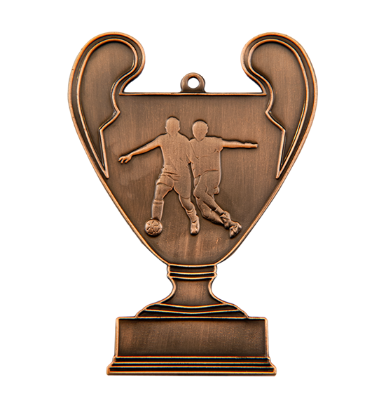 cup5/B - 86x62mm medal brąz piłka nożna