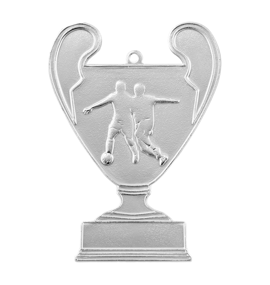 cup5/S - 86x62mm medal srebro piłka nożna