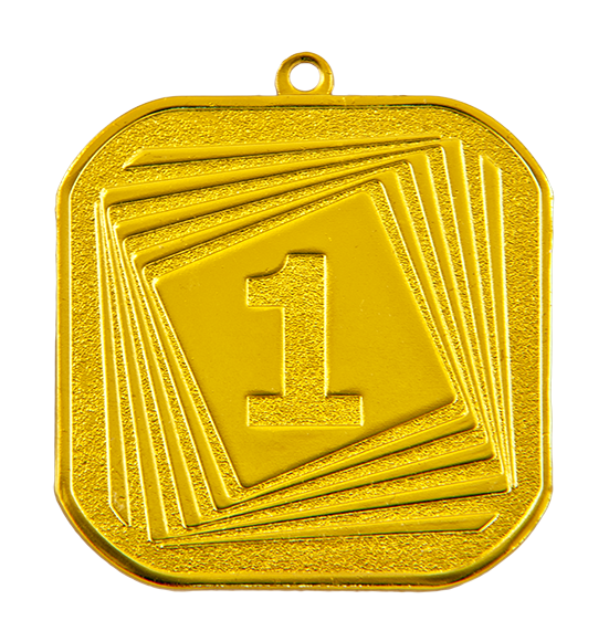 Q1/55/Z -  55x55 medal złoto NUMER 1