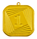 Q1/55/Z -  55x55 medal złoto NUMER 1