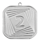 Q2/55/S - 55x55 medal srebro NUMER 2