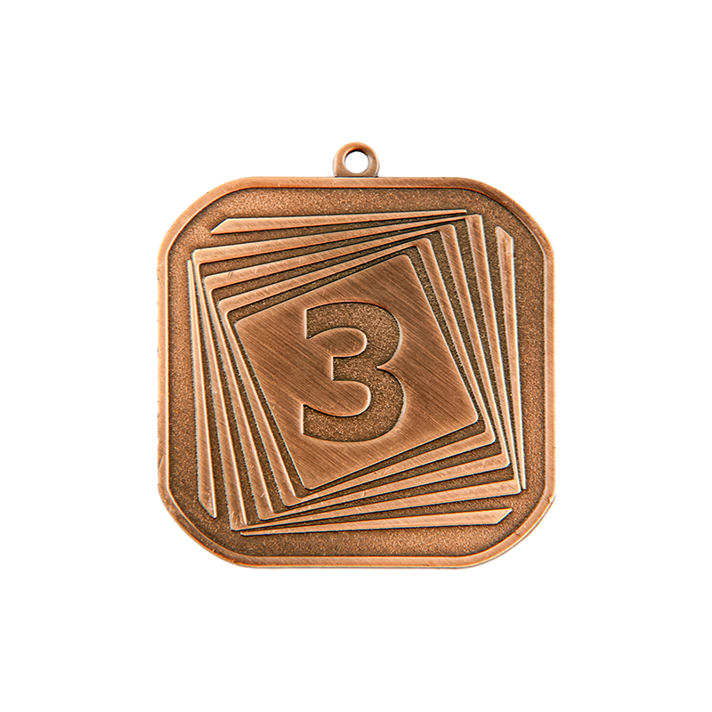 Q3/55/B - 55x55 medal brąz NUMER 3