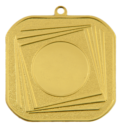 Q4/55/Z - 55x55mm medal złoto