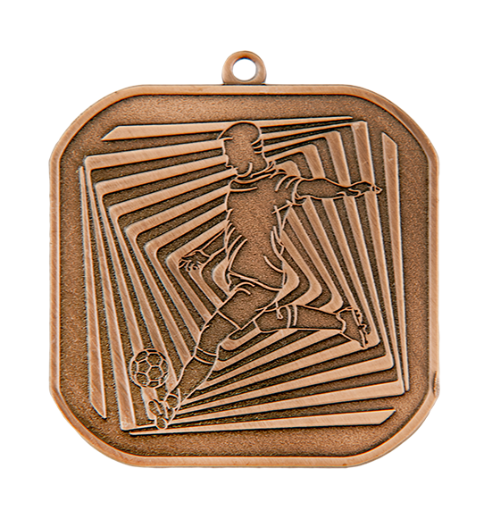 Q5/55/B - 55x55mm medal brąz piłka nożna
