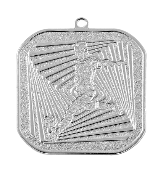 Q5/55/S - 55x55mm medal srebro piłka nożna
