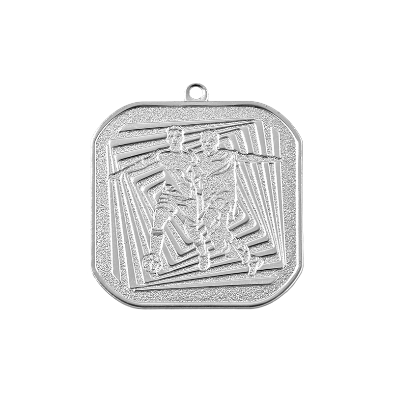 Q6/55/S - 55x55mm medal srebro piłka nożna