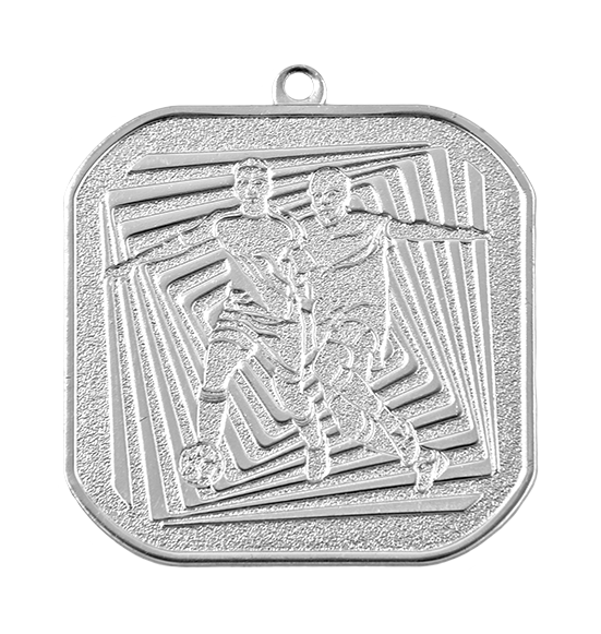 Q6/55/S - 55x55mm medal srebro piłka nożna