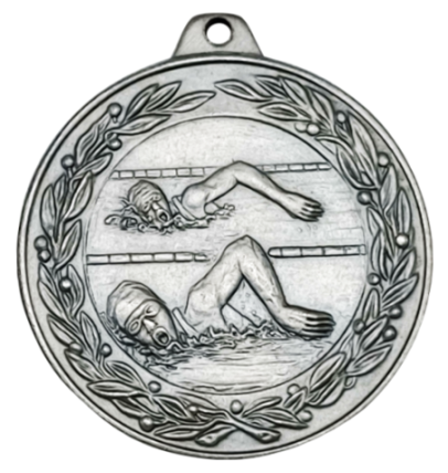 D3 pływanie medal srebro 50mm