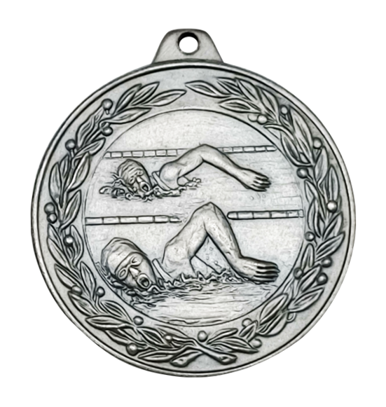 D3 pływanie medal srebro 50mm