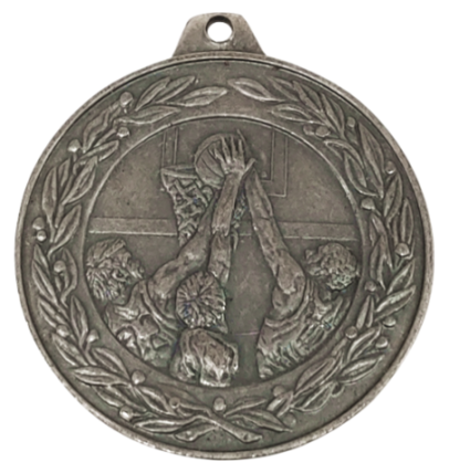 D6/S medal srebro 50mm - koszykówka
