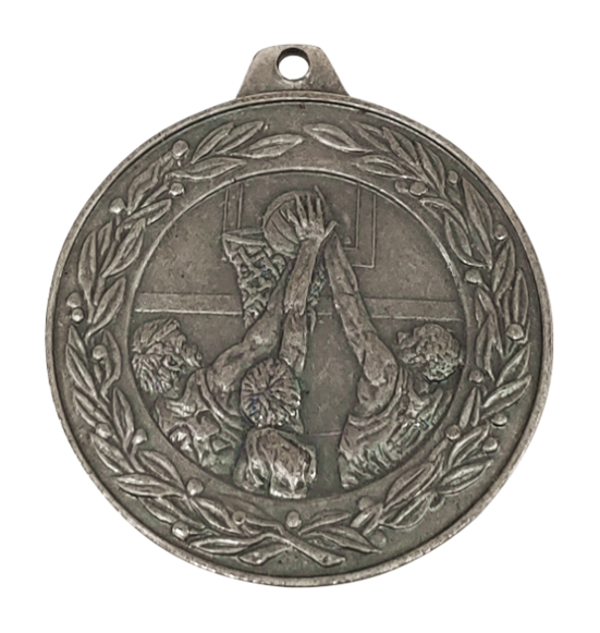 D6/S medal srebro 50mm - koszykówka
