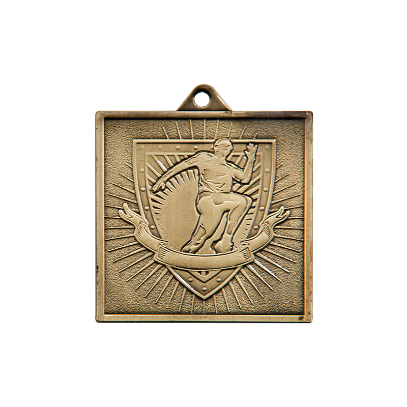 Q10/55/B - 55x55mm medal brąz bieg