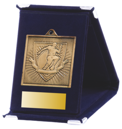 Q10/55/B - 55x55mm medal brąz bieg