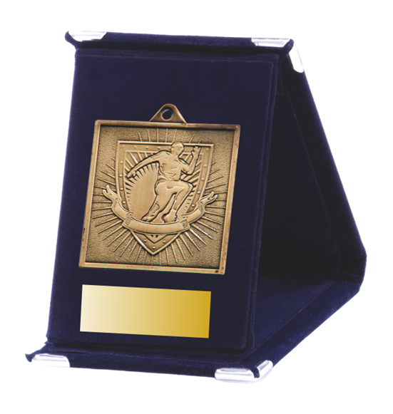 Q10/55/B - 55x55mm medal brąz bieg