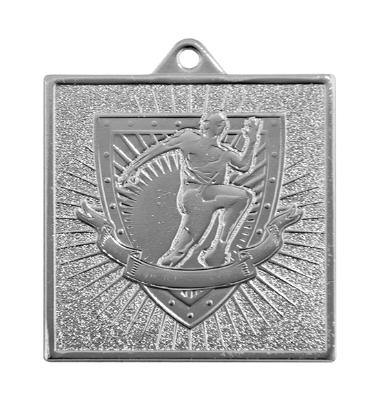 Q10/55/S - 55x55mm medal srebro bieg