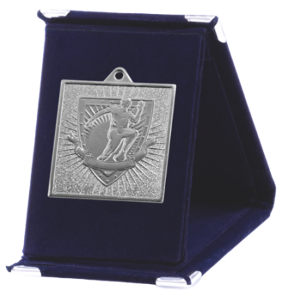 Q10/55/S - 55x55mm medal srebro bieg