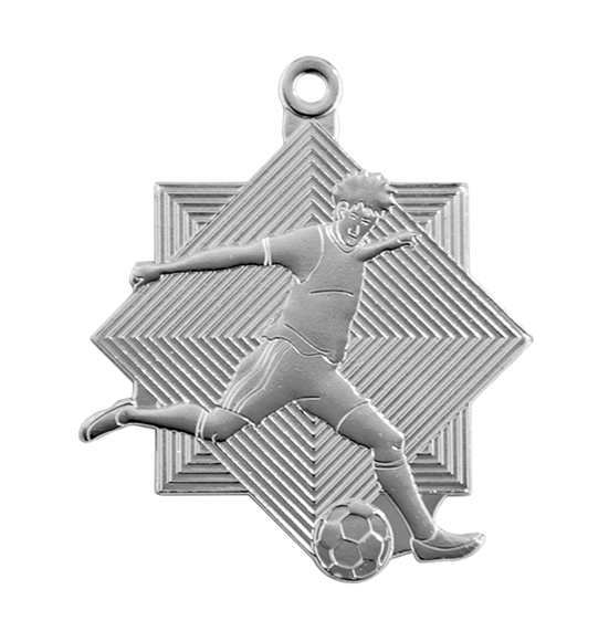 Q8/S - 58x59mm medal srebro piłka nożna