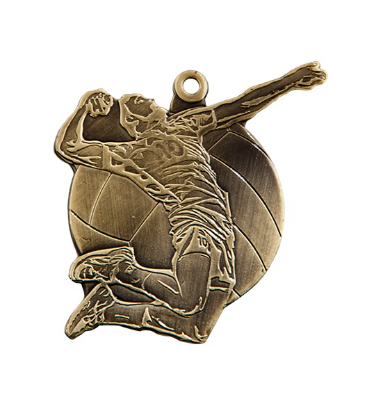 Q9/B - 61x73mm medal brąz piłka siatkowa