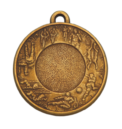 Z192/50mm medal brąz - tył medalu ramka - 38x23mm