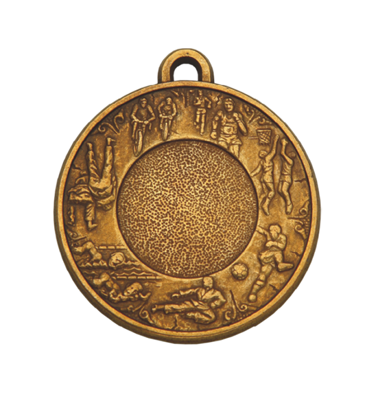 Z192/50mm medal brąz - tył medalu ramka - 38x23mm