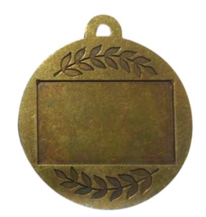 Z192/50mm medal brąz - tył medalu ramka - 38x23mm