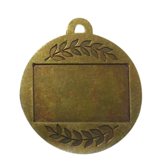 Z192/50mm medal brąz - tył medalu ramka - 38x23mm