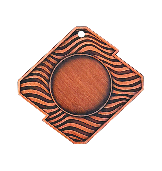 Q19//B medal brąz na emblemat 25mm seria Rombo